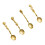 4Pcs Ocean Theme Coffee Spoon Creative Handle Stirring-gold 1