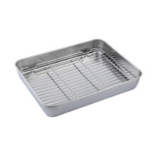Stainless Steel Roasting Baking Pan And Wire Rack Set For-L