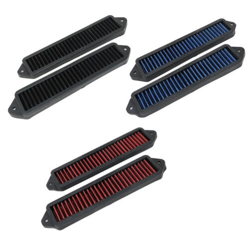 Pair Of Engine Air Cover Filters For E81 E82 E84 E87 E88-Red 1