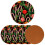 6 Pack Round Microfiber Leather Coasters 11x11 cm 2