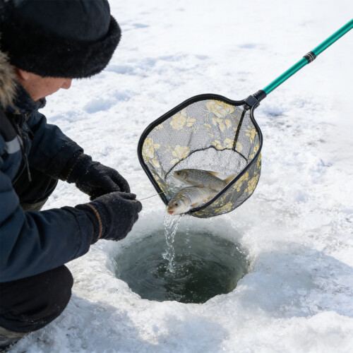 Transportable Dense Landing Net With Extendable Grip For-Red 1