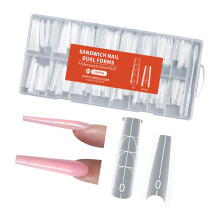 256Pcs Transparent Acrylic Nail Extension Templates Sandwich-01