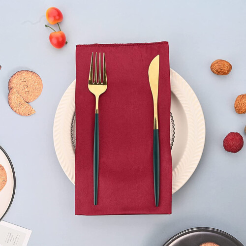 Pink satin dinner napkin soft texture 20 pcs 2