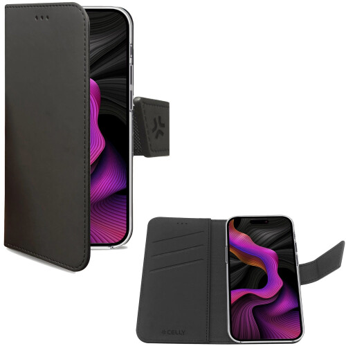 Wally Wallet Case iPhone 15 Plus Black