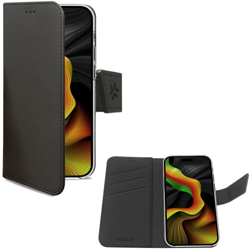 Wally Wallet Case iPhone 15 Pro Max Schwarz