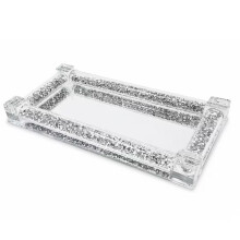 Crushed Diamond Mirror Tray 20x10cm Decor