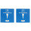 1/2pcs Time Stamps Blue Zone Parking Discs-15x15cm 2pcs 1