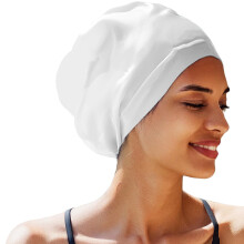 Velká silikonová plavecká čepice pro dospělé – unisex, pro dlouhé vlasy