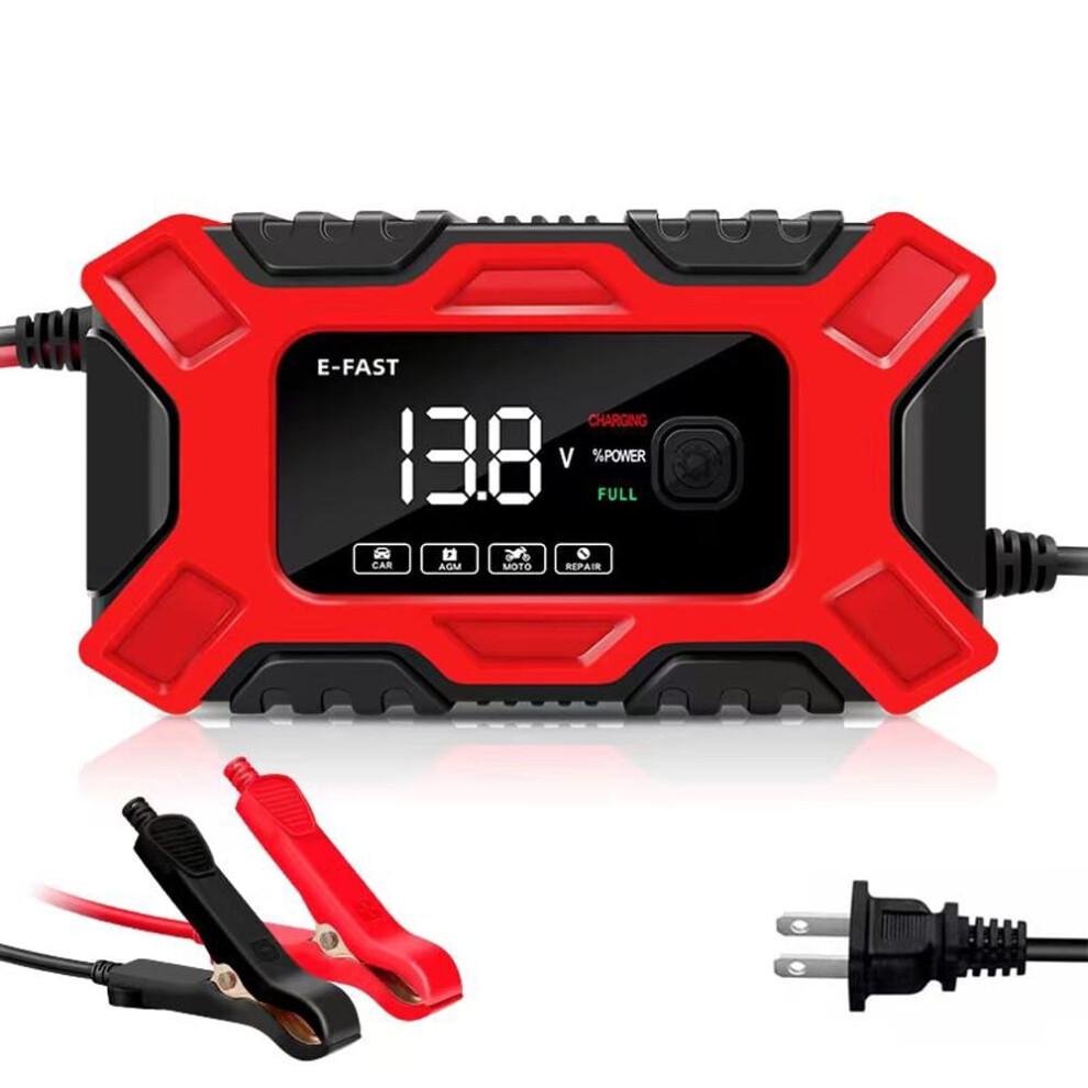 E-Fast 12V 6A 3-Stage Battery Charger And Maintainer 9499224304468