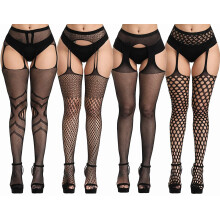 Nätstrumpor i plusstorlek, 4-pack
