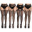 Nätstrumpor i plusstorlek, 4-pack 1