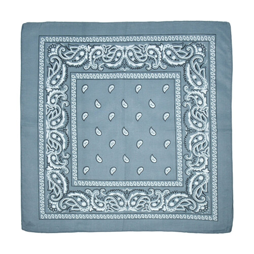 Bandana Paisley em poliéster, lenço para cabeça, 56 x 56 cm (22 x 22 polegadas)