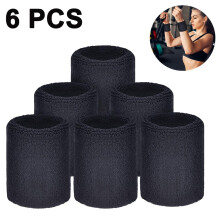 6 Pack Absorbent Tennis Wrist Sweatbands