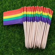 Rainbow Racing Flag Tandstikkere 100 stk.