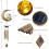 Solar Moon Wind Chime with Crackle Glass Ball 3
