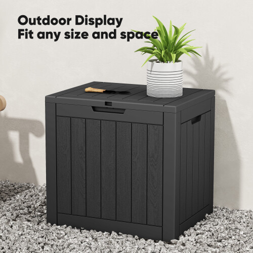 EDX Deck Box 31-Gallon Weatherproof Resin Storage 1