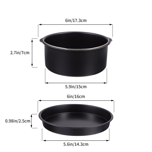 Forma de aço carbono para fritadeira a ar de 15 cm (6 polegadas) 1