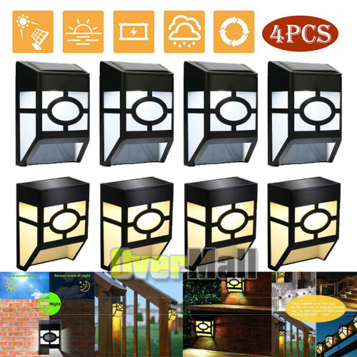 Luminária solar de LED para deck, preta e branca, IP44 1