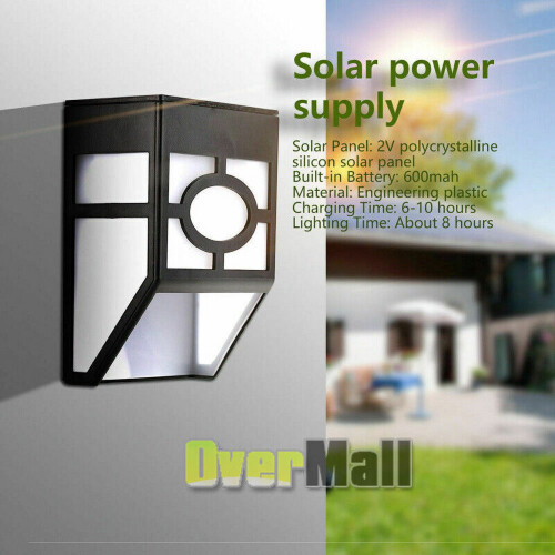 Luminária solar de LED para deck, preta e branca, IP44 2