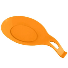 Silikon-Löffelablage und Glasuntersetzer-Set, orange