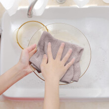 Kitchen Rags Cotton Polyester 34x34cm Light Brown 4 Pcs