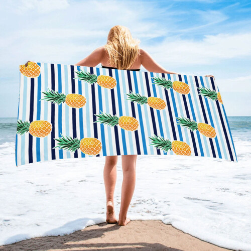 Serviette de plage en microfibre 74 x 150 cm Séchage rapide &