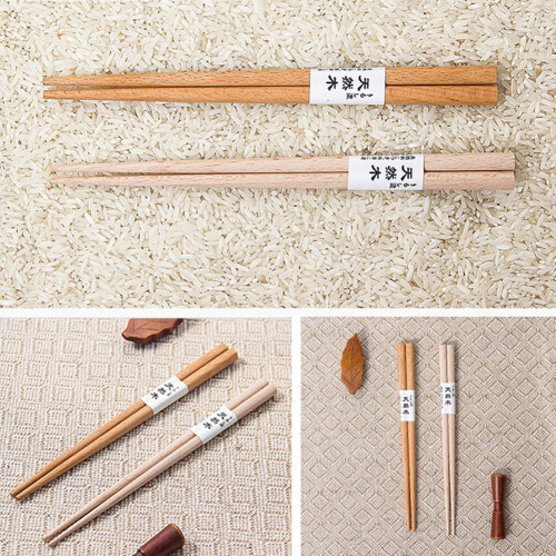 Ξύλινα Chopsticks Επαναχρησιμοποιήσιμα Αντιολισθητικά 1 Ζεύγος