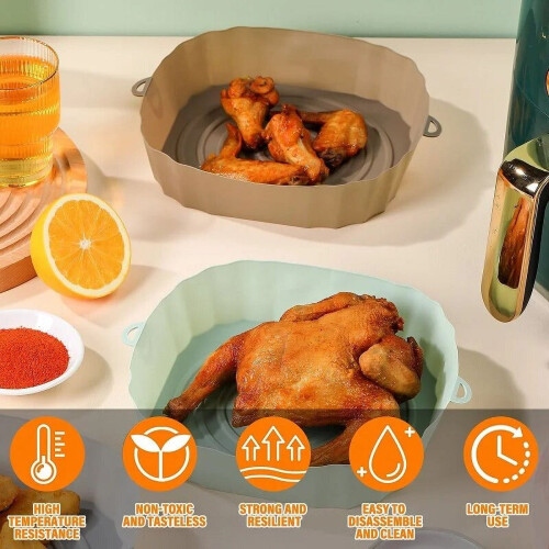 Silikon-Backblech für Heißluftfritteuse (2er-Pack) 1