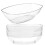 Clear Oval Plastic Serving Bowls 80oz 12 Pack 1