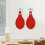 Silikon-Löffelablage und Glasuntersetzer-Set, orange 5