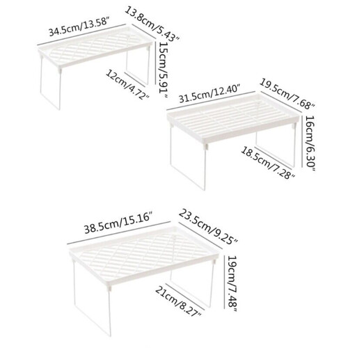 Estante apilable de plástico para armario – 35x14cm 2