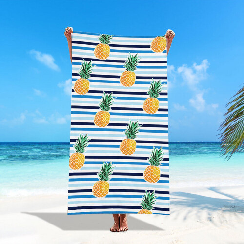 Serviette de plage en microfibre 74 x 150 cm Séchage rapide & 2