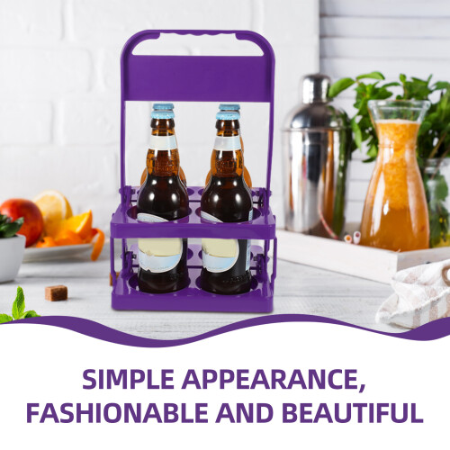 Panier porte-bières pliable violet – 12 bouteilles 1