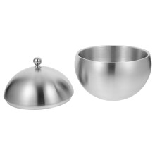 Eisbehälter aus Edelstahl, 7,35 x 6,6 Zoll