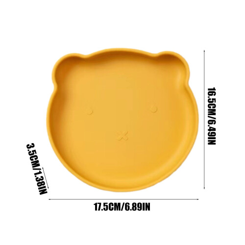 Silikon-Esstablett in Bärenform mit Saugnapf 2