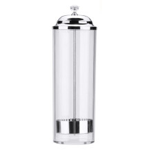 Vintage-Style Straw Dispenser with Lid, Clear