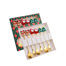 Christmas Stainless Steel Spoon & Fork Set – 3 Spoons + 3