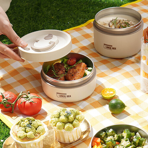 Σετ 3 τεμαχίων μονωμένου Bento Box με τσάντα φαγητού 1
