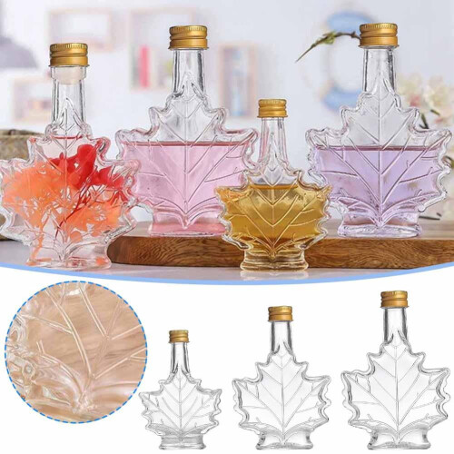 Maple Leaf-glasflaskor 50 ml 100 ml 250 ml 2