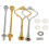 2-Tier Cake Tray Stand with Handle Golden Silver 5