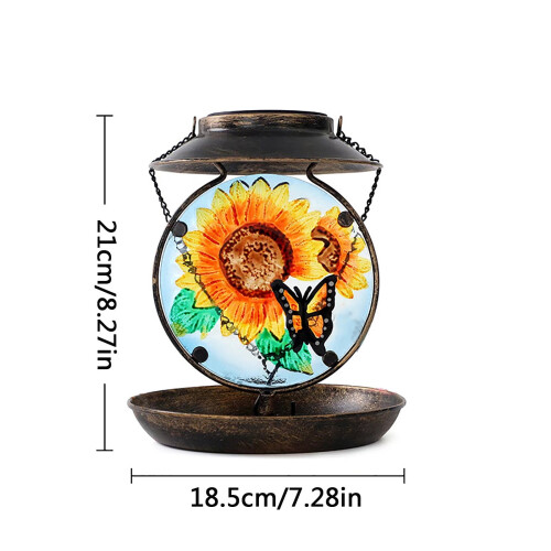 Fankiway kolibrifoderautomat solcellelampe til udendørs have 2