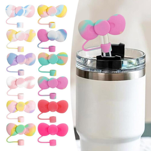 Rose Red Food Grade Silicone Straw Cap 10mm 2
