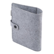 Classeur Ă 4 anneaux en feutre, 18,5x23cm, couverture-Gris clair