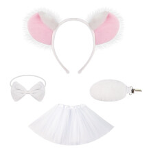 Leuke stoffen koala-haarclips voor-Witte koala oor drie