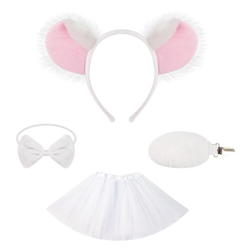 Leuke stoffen koala-haarclips voor-Witte koala oor drie