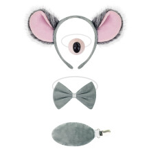 Cute Cartoon Koala Hair Clips For Kids Soft-Gray koala fourpiec