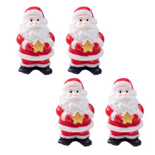 4 stuks kerstman beeldjes hars vakantie-knuffel de sterren