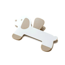 Portable Puppy Shape Book Stand Plastic Texture Secures-Khaki