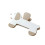 Portable Puppy Shape Book Stand Plastic Texture Secures-Khaki 1