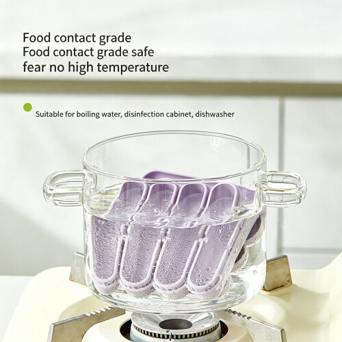 Practical Kitchen Tool Silicone Ice Tray For Cocktails-Purple 1